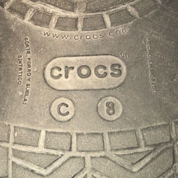 Toddler Unisex Off Crocs Black Crocband Clogs Slip On Size C 8 C8 - Picture 6 of 7